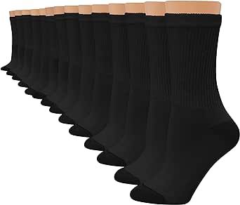 Hanes Women's Value, Crew Soft Moisture-Wicking Socks, Available in 10 and 14-Packs