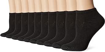 Hanes Women's Value, Low Cut Soft Moisture-Wicking Socks, 10-Packs